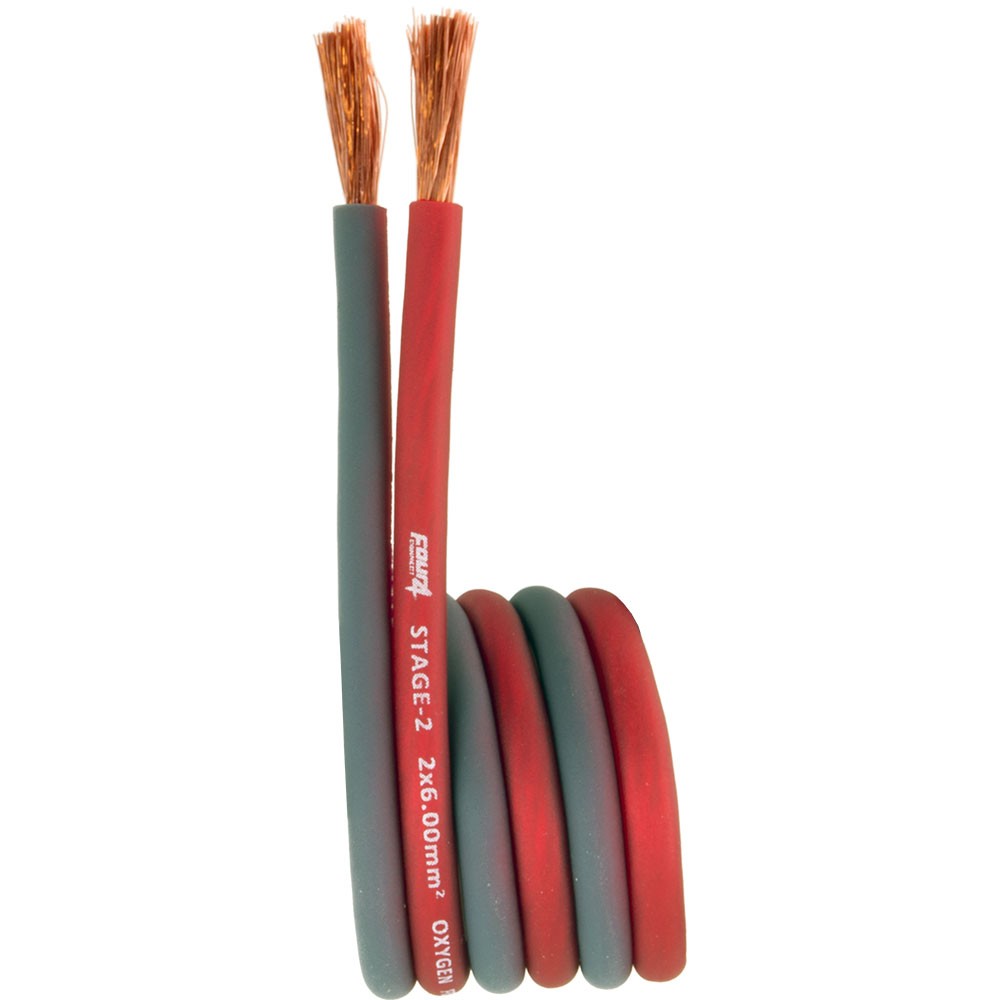 Cable Haut-parleur 2x6mm² Stage 2 OFC (100 % cuivre) - Sound Auto Concept