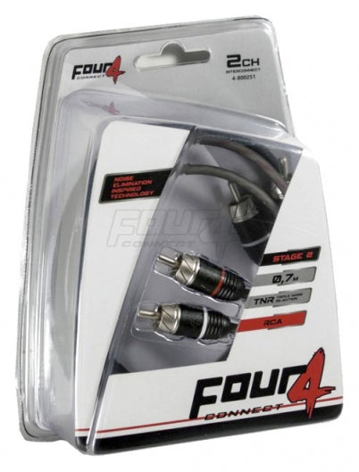 Four Connect STAGE2 4-800251 RCA Cable 0.75m 2 Channel Triple Shielded ...