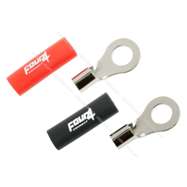 Connecteur à anneau M8 10 mm2, 1x rouge et 1x noir - Sound Auto Concept