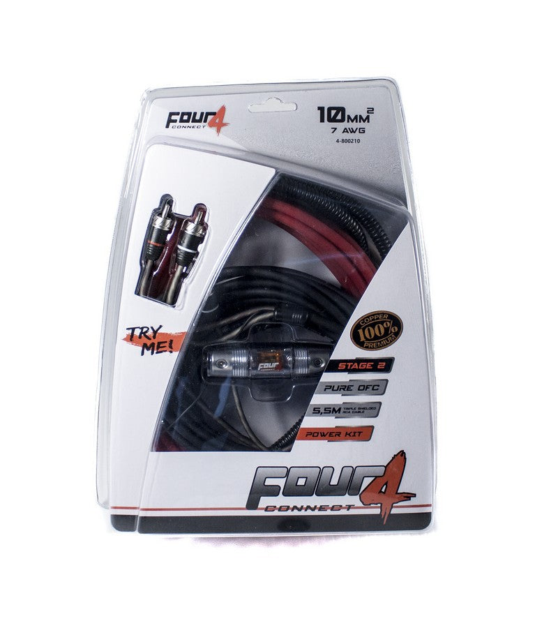 Pack de câblage 10mm² Stage 2 (100% cuivre) - Sound Auto Concept