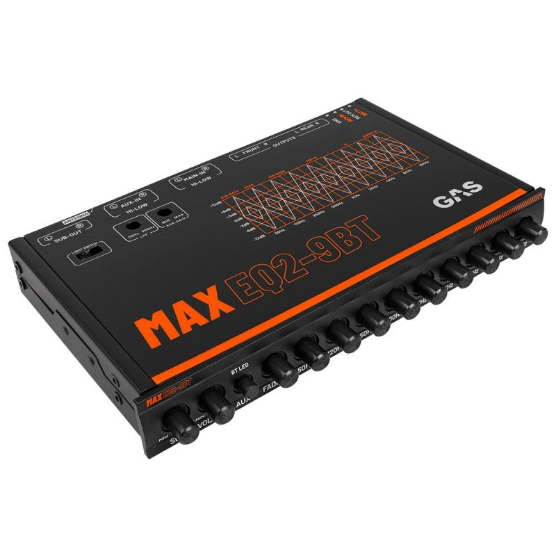 GAS MAX EQ2-9, égaliseur analogique 9 bandes - Sound Auto Concept