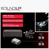 Pack Audio Plug and Play : Caisson + Amplificateur DSP pour VAG autoradio 6 canaux OEM