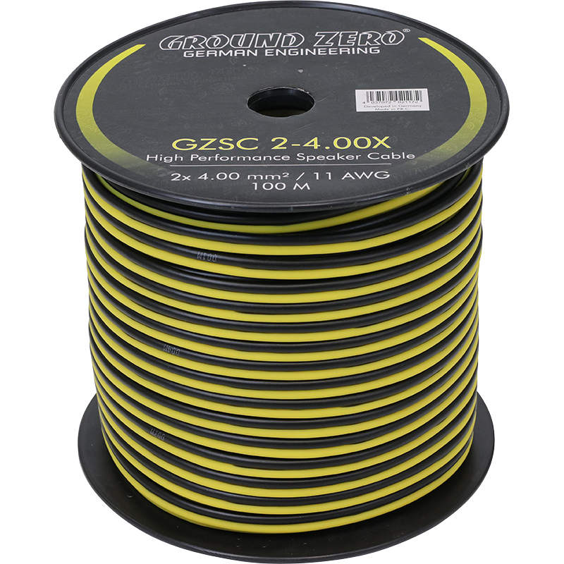 Cable Haut-parleur 2x4mm² CCA Ground Zero - Sound Auto Concept