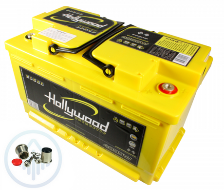 Batterie AGM Hollywood DIN80 jusqu'à 4000 watts - Sound Auto Concept