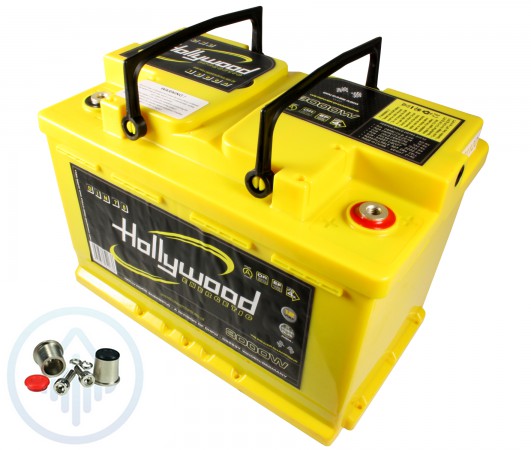 Batterie Type AGM Hollywood DIN70 jusqu'à 3000 watts - Sound Auto Concept