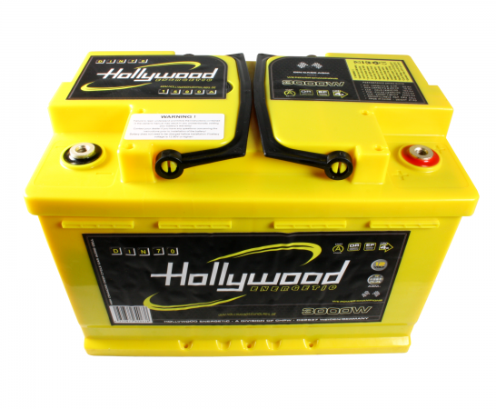 Batterie Type AGM Hollywood DIN70 jusqu'à 3000 watts - Sound Auto Concept