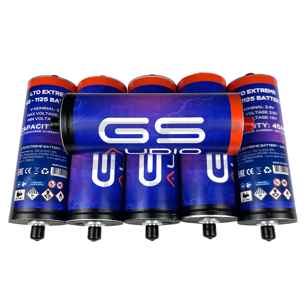 6 cellules GS Audio LTO Extrême - 2,4 V / 45 Ah - - Sound Auto Concept