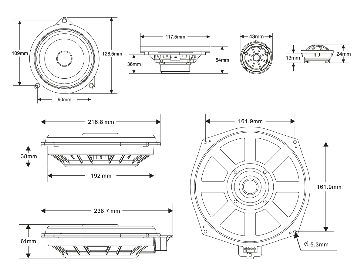 Kit 3 voies TX6BMW.F - Sound Auto Concept