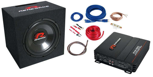Pack caisson + amplificateur 2 canaux et kit d'installation - Sound Auto Concept