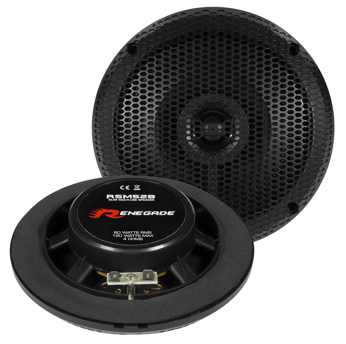 Haut-parleur coaxial 2 voies de plafond ou mural  pour salle de bain / marine / extérieur  RSM52B - Sound Auto Concept