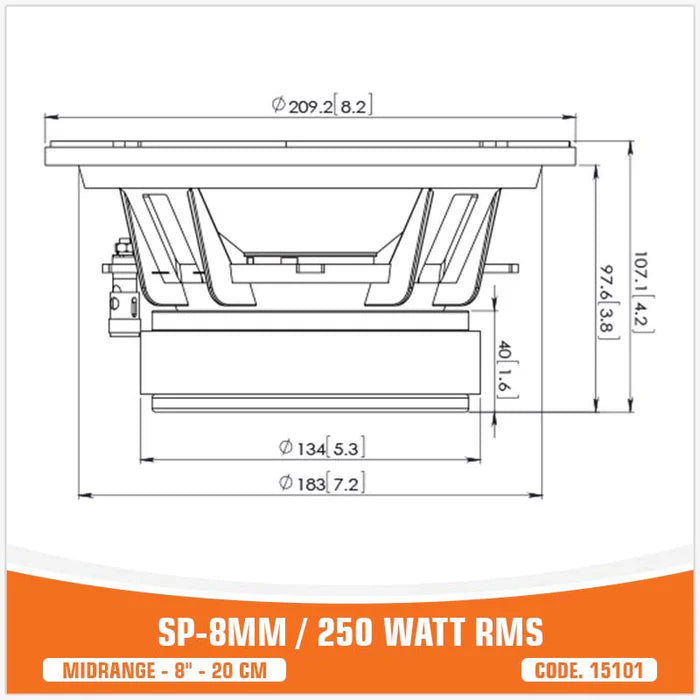 midrange  SP 8MM - Sound Auto Concept
