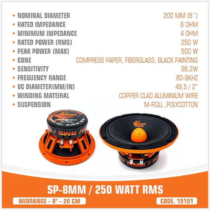 midrange  SP 8MM - Sound Auto Concept