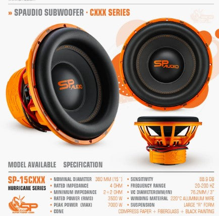 Subwoofer  SP15CXXX NEW 2024 BIG SURROUND - Sound Auto Concept