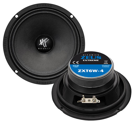 HIFONICS ZXT6W-4 – Mitteltöner-Paar 16,5 cm 100 WRMS 95 dB 4 Ohm
