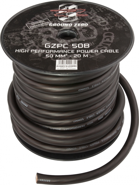 Cable alimentation 35 mm² noir Ground Zero